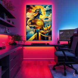 Poster Apollo - Légende minimaliste cubiste - Dieu du sol