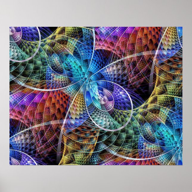 Poster Apophyse Abstraite Fractale X (Devant)