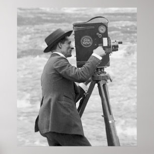 Poster Appareil-photo antique Man, 1918