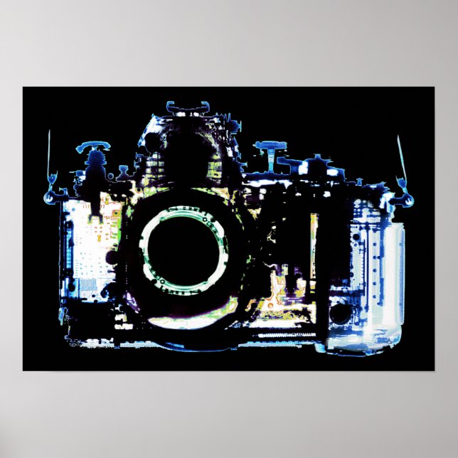 POSTER APPAREIL PHOTO DE LA VISION X-RAY - BLEU ORIGINAL (Devant)