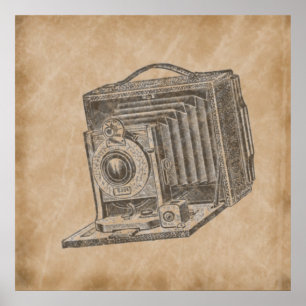 Poster Appareil photo vintage tendance