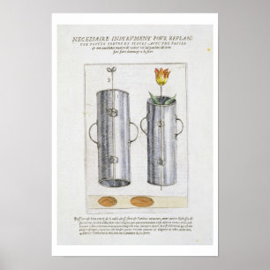 Poster Appareil pour la replantation de fleurs, de 'Hortu