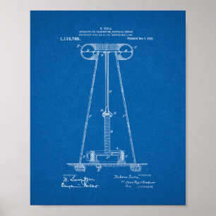 Poster Appareillage de Tesla pour transmettre l'énergie