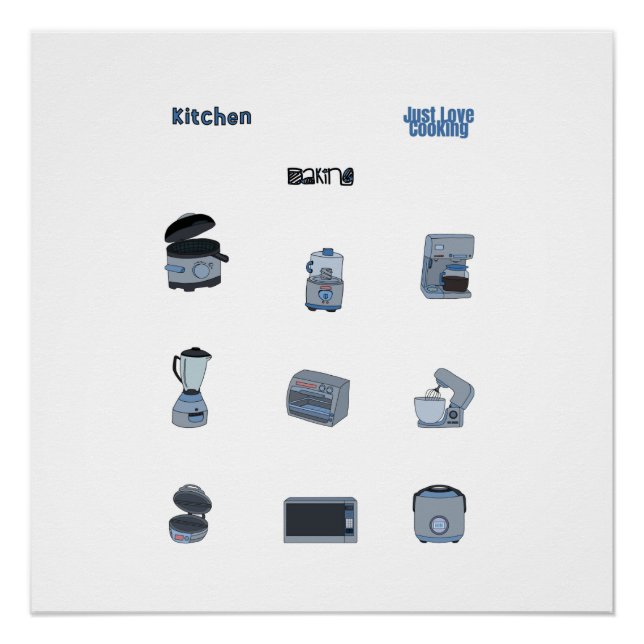 Poster Appareils de cuisine (Devant)