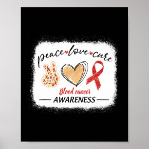Poster appariement sang cancer sensibilisation paix amour