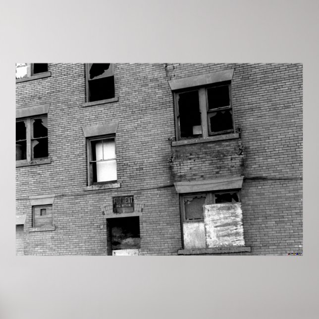 Poster Appartement abandonné à louer (Devant)