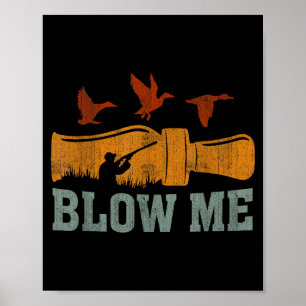 Poster Appel de Canard Blague Chasseur de Sauvagine Drôle