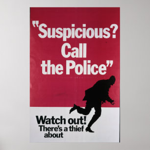 Poster Appel méfiant la police