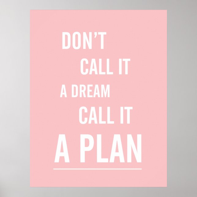Poster : Appelez-le un plan (rose) (Devant)