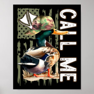 Poster Appelez-Moi Mallard Chasseur de canard Chasse sais