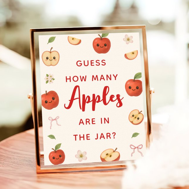 Poster Apple de mon Baby shower oculaire Devine combien d (Créateur téléchargé)