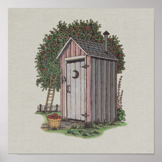 Poster Apple Orchard Outhouse