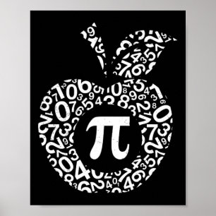 Poster Apple Pi Algebra Sign Math Funny Pi Day Cadeau
