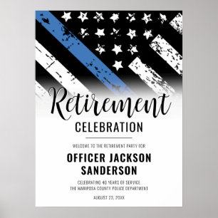 Poster Application de la loi Parti de retraite de la poli