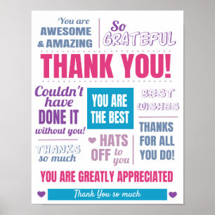 Poster Appréciation du Merci