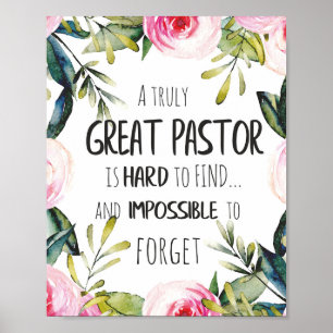 Poster Appréciation du pasteur Cadeau Merci du pasteur