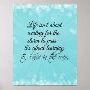 Poster Apprendre à danser sous la pluie