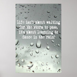 Poster Apprendre à danser sous la pluie ! Photo Raindrops
