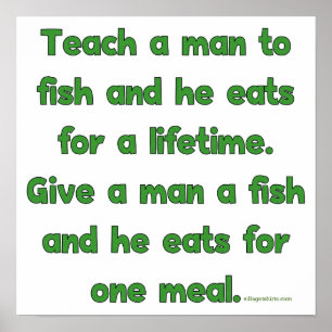 Poster Apprendre À Un Homme À Pêcher