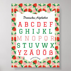 Poster Apprendre l'alphabet allemand & plaisir