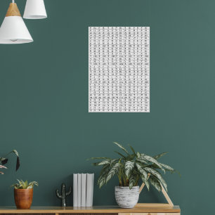 Poster Apprendre l'alphabet amharique Lettre