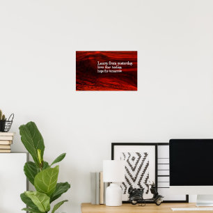 Poster "Apprendre, vivre, espérer" Citation inspirante