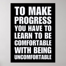 Poster Apprenez À Être À L'Aise Avec L'Inconfort