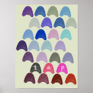 Poster Appuyer sur l'affiche d'impression