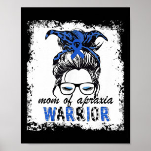 Poster Apraxia Sensibilisation Guerrier Mères Fête des Mè
