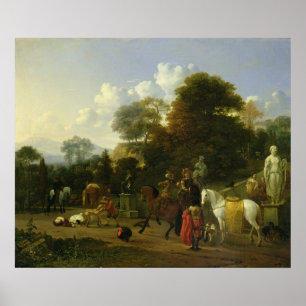 Poster Après la chasse, c.1644