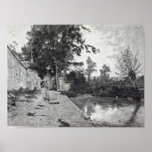 Poster Après la pluie, de la "heure de loisirs", 1888