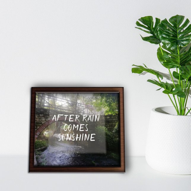 Poster Après la pluie vient soleil proverbe proverbe pont (Créateur téléchargé)