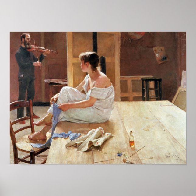 Poster Après la Pose, 1884 (Devant)