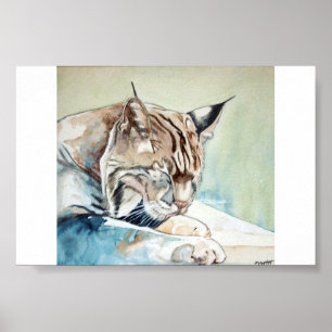 Poster Après le dîner Washup - chat sauvage