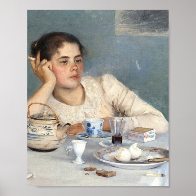 Poster Après Le Petit Déjeuner (1890) Par Elin Kleopatra  (Devant)