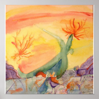 Poster Après-midi Abstrait