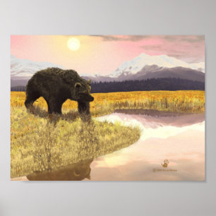 Poster Après-midi de l'ours Brown