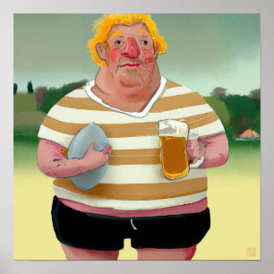 Poster Après Rugby - Rugby Peinture Imprimer