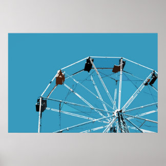 Poster Aqua Blue Ferris Wheel