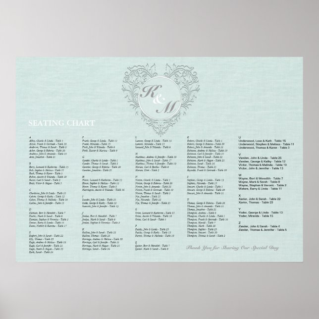 Poster Aqua HeartyChic (Devant)