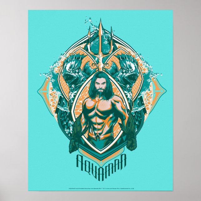 Poster Aquaman | Graphique Aquaman & Trenchers (Devant)