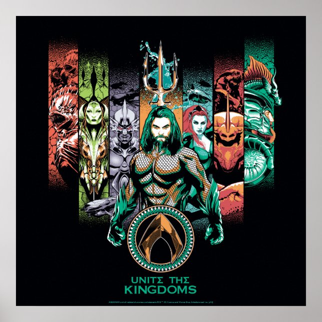 Poster Aquaman | Graphique d'Atlanteans "Unite The Kingdo (Devant)
