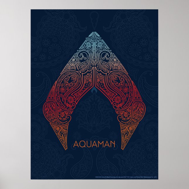 Poster Aquaman | Logo de Paisley Aquaman (Devant)