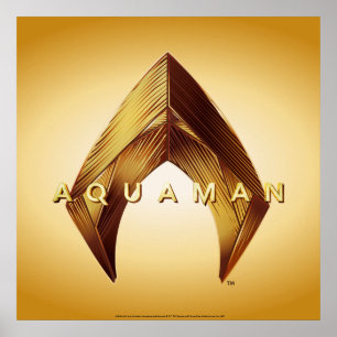 Poster Aquaman Logo Golden Aquaman