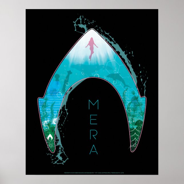 Poster Aquaman | Voir par Mera Symbole Ocean Graphic (Devant)