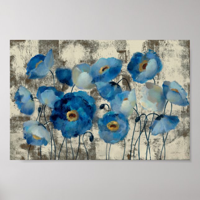 Poster Aquamarine Floral (Devant)