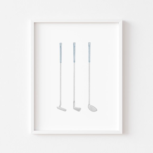 Poster Aquarcouleur vintage bleu (Créateur téléchargé)