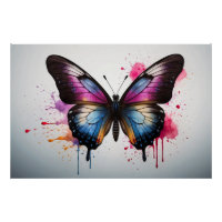 *~* Aquarelle à éclaboussure papillon AP52