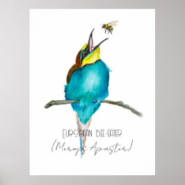 Poster Aquarelle (Abeille européenne)