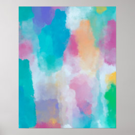 Poster Aquarelle Abstraite colorée